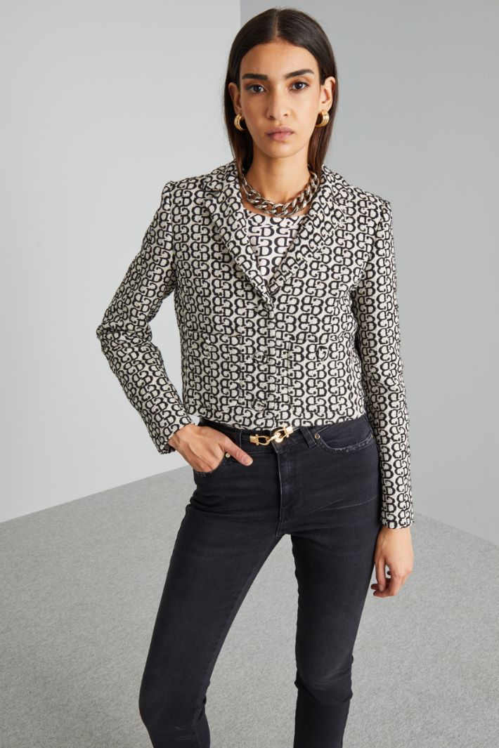 Basketweave jacquard blazer Intrend - 3