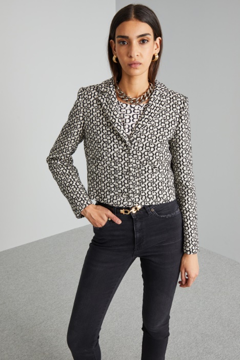 Basketweave jacquard blazer Intrend