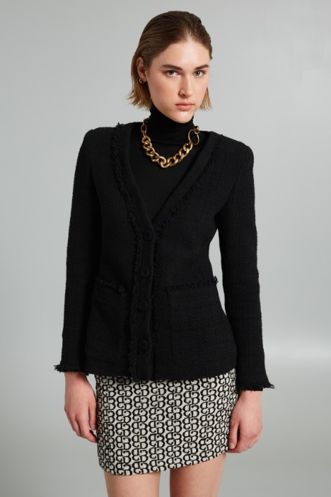 Jacket with fringed profiles Intrend