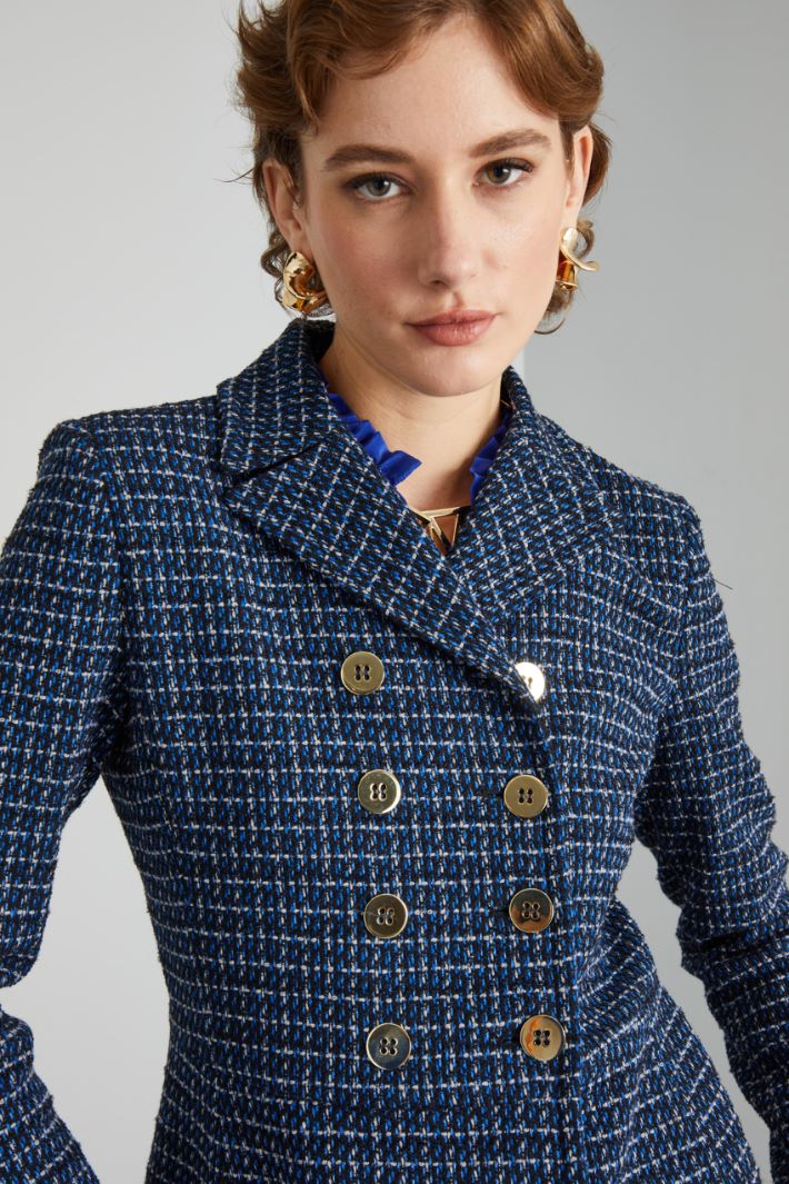 Double-breasted tweed blazer Intrend - 4