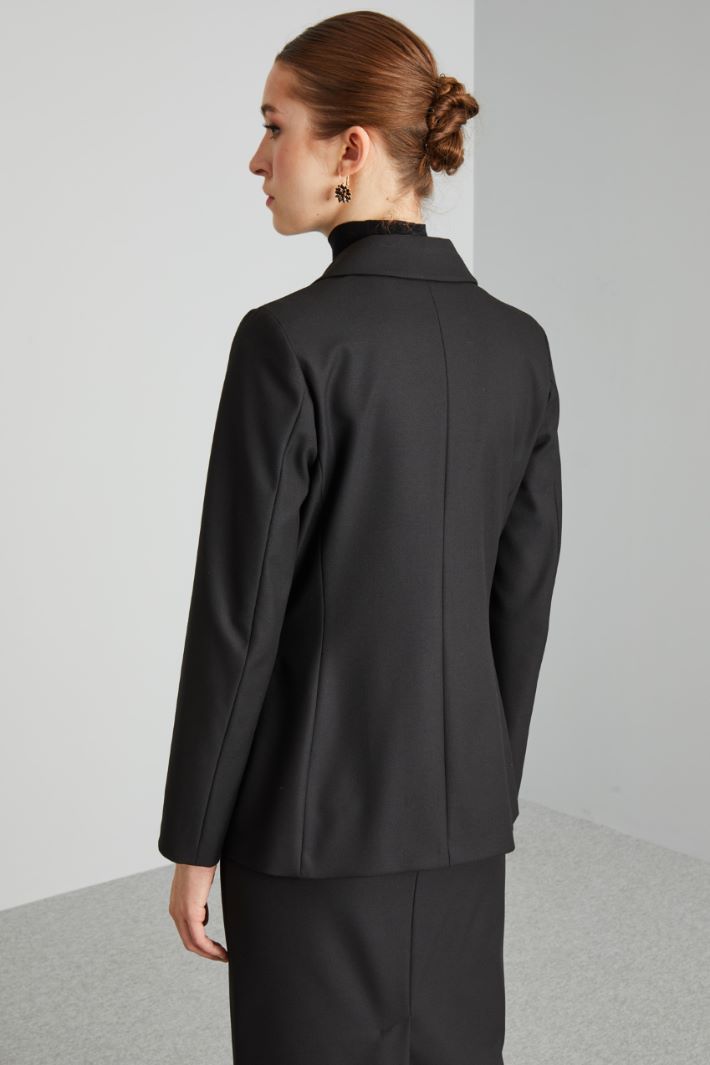 Double-breasted, semi-fitted blazer Intrend - 2