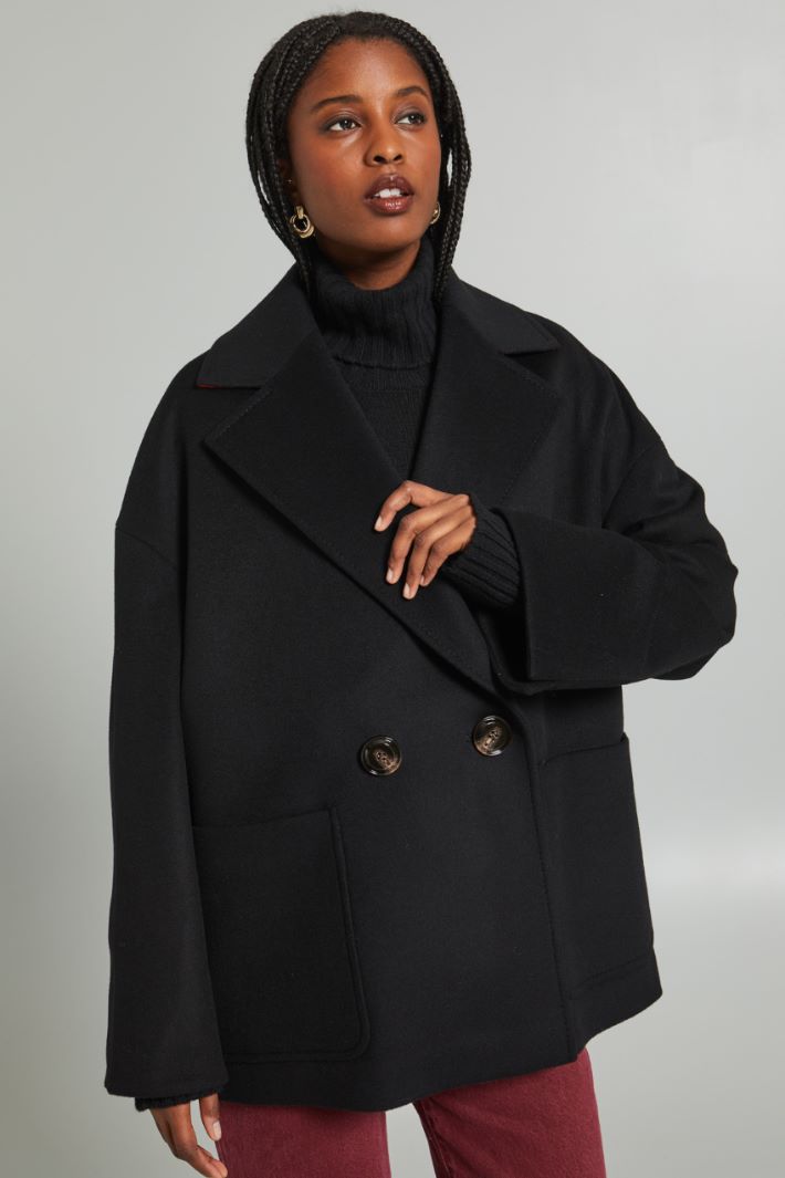 Oversized wool pea coat Intrend - 3