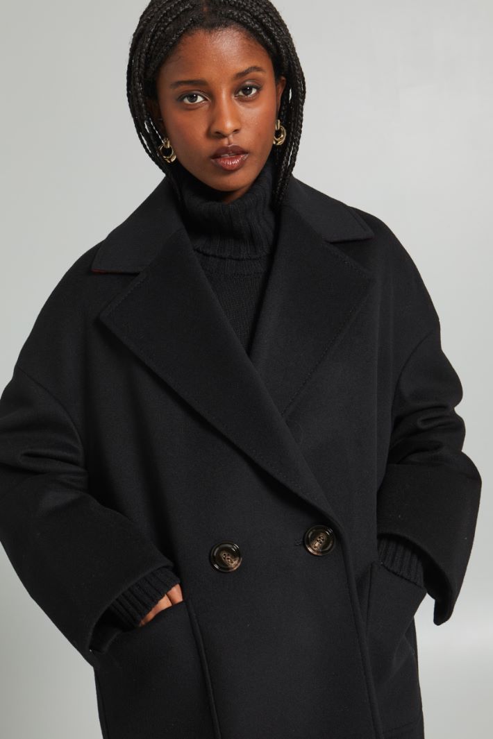 Oversized wool pea coat Intrend - 4