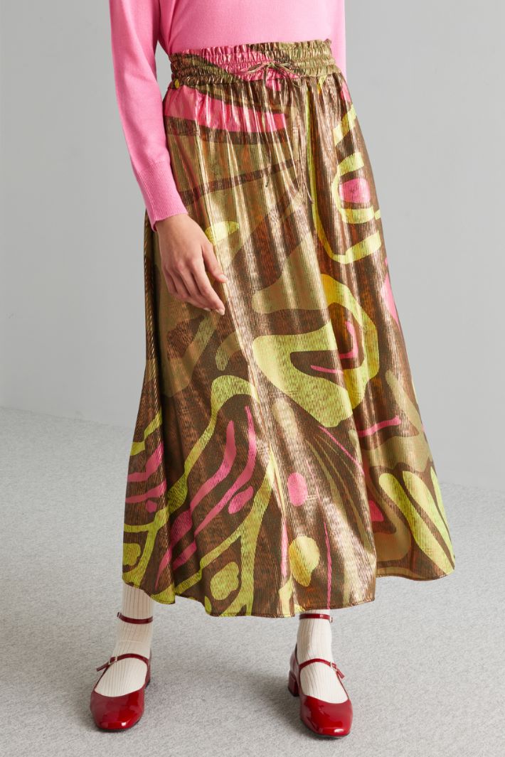 Laminated crepe skirt Intrend - 3