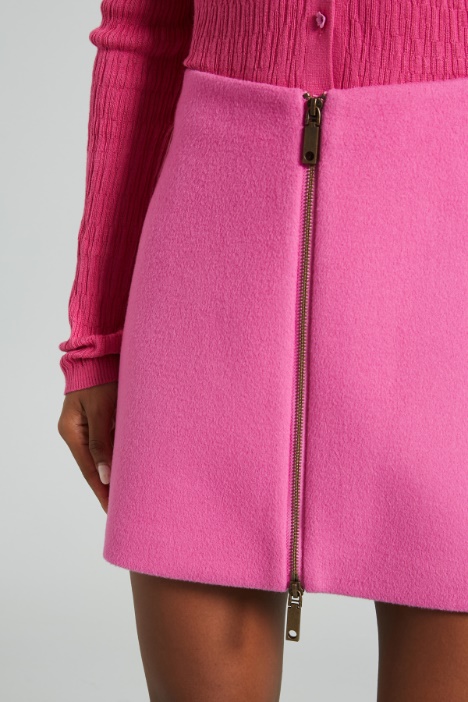 Gonna corta in panno di lana