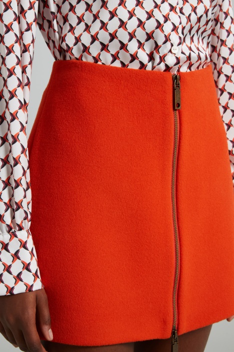 Gonna corta in panno di lana