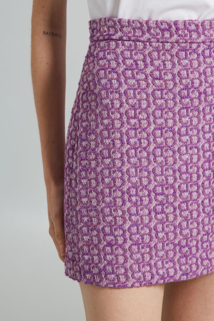 Falda corta de jacquard Intrend - 4