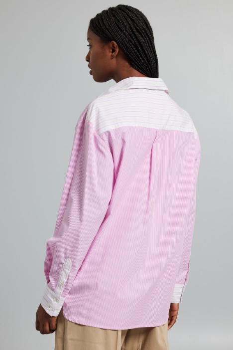 Camicia patchwork in popeline