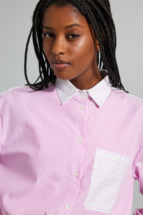 Camicia patchwork in popeline