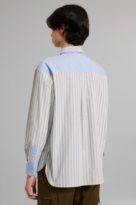 Camicia patchwork in popeline