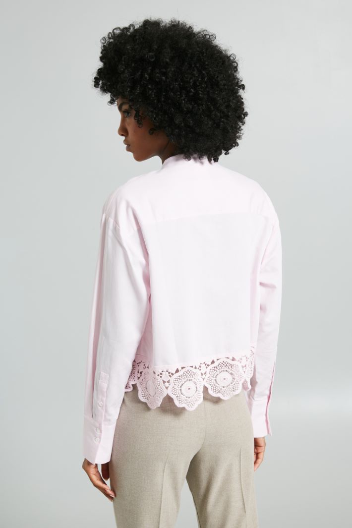 Lace-trimmed Oxford shirt Intrend - 2