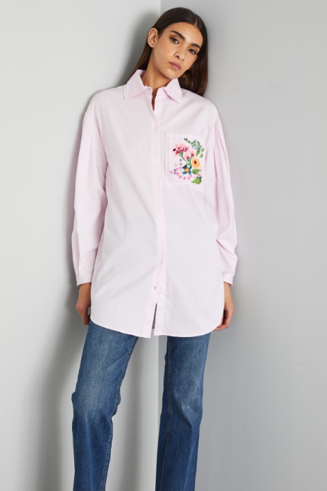 Embroidered ottoman shirt Intrend