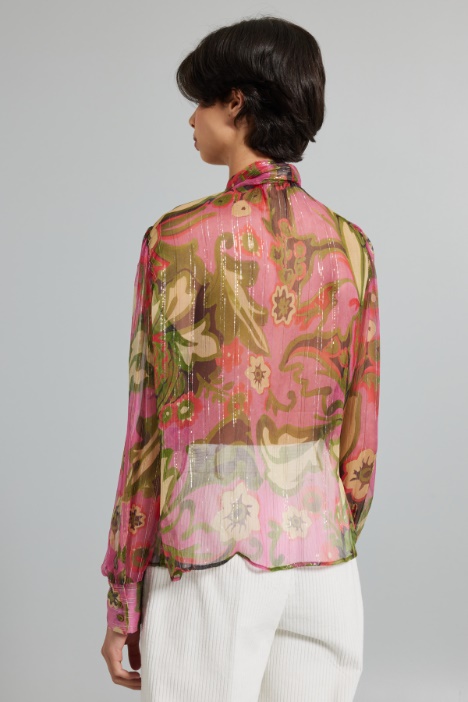 Camicia in creponne lamè