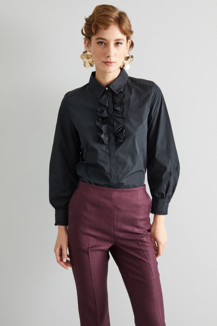 Ruched taffeta shirt Intrend - 3