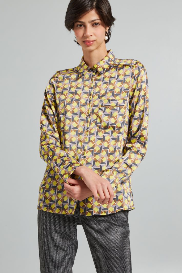 Printed twill shirt Intrend - 3