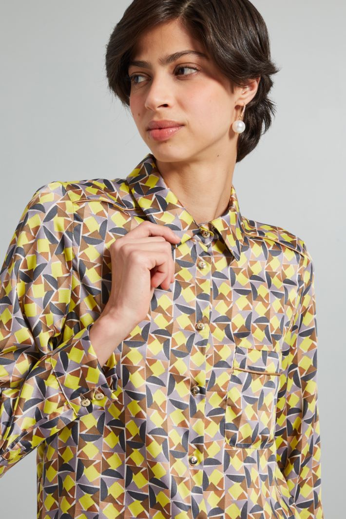 Printed twill shirt Intrend - 4