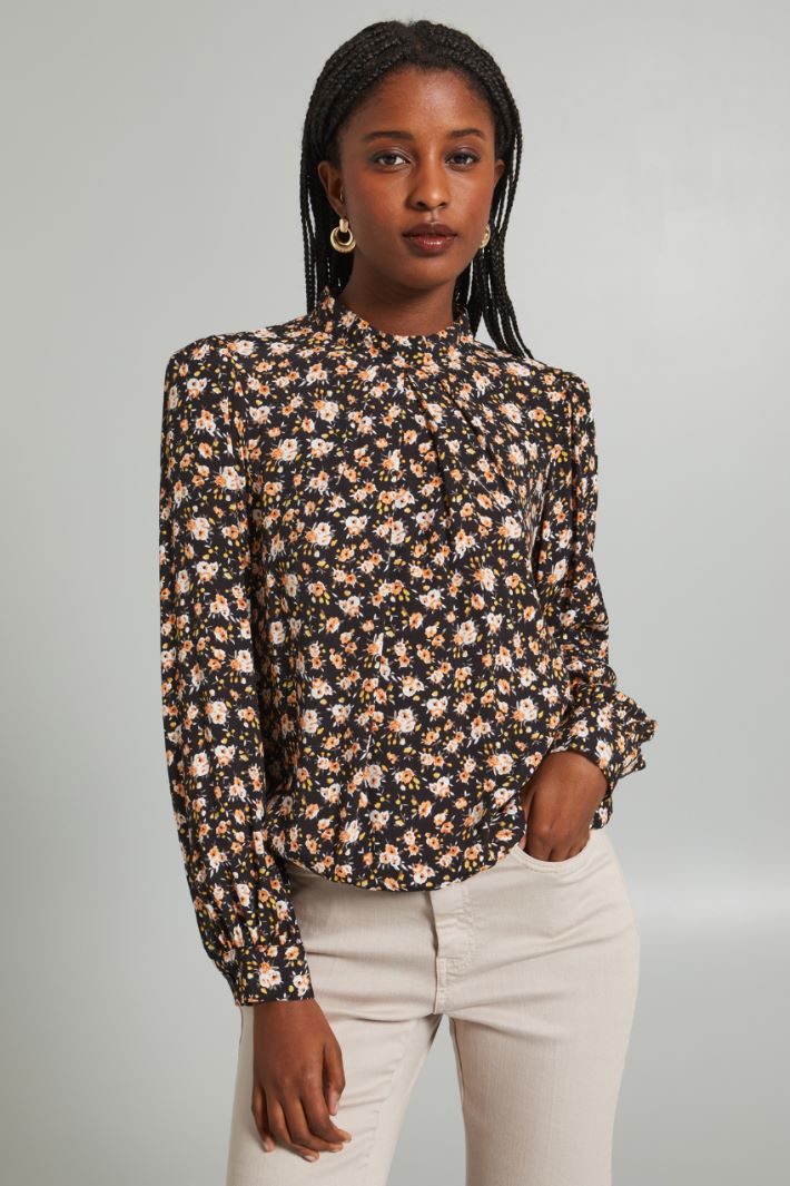 Printed sablé blouse Intrend - 3