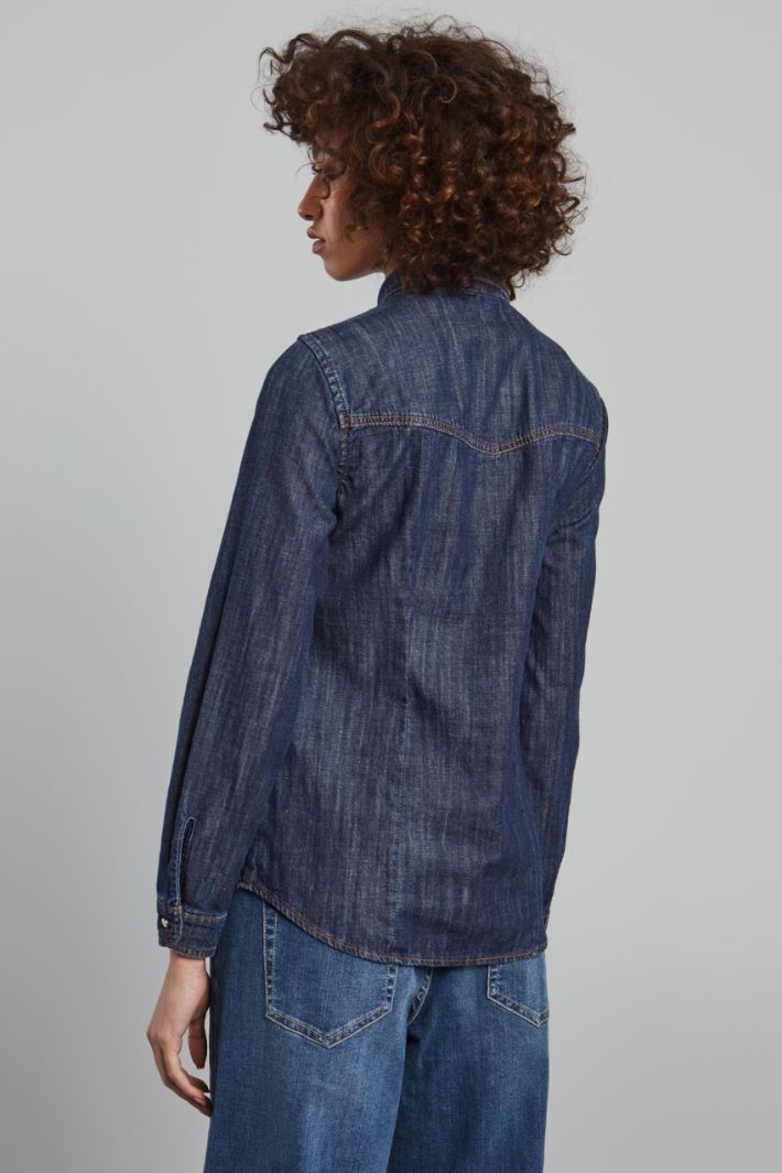 Slim fit denim shirt Intrend - 2