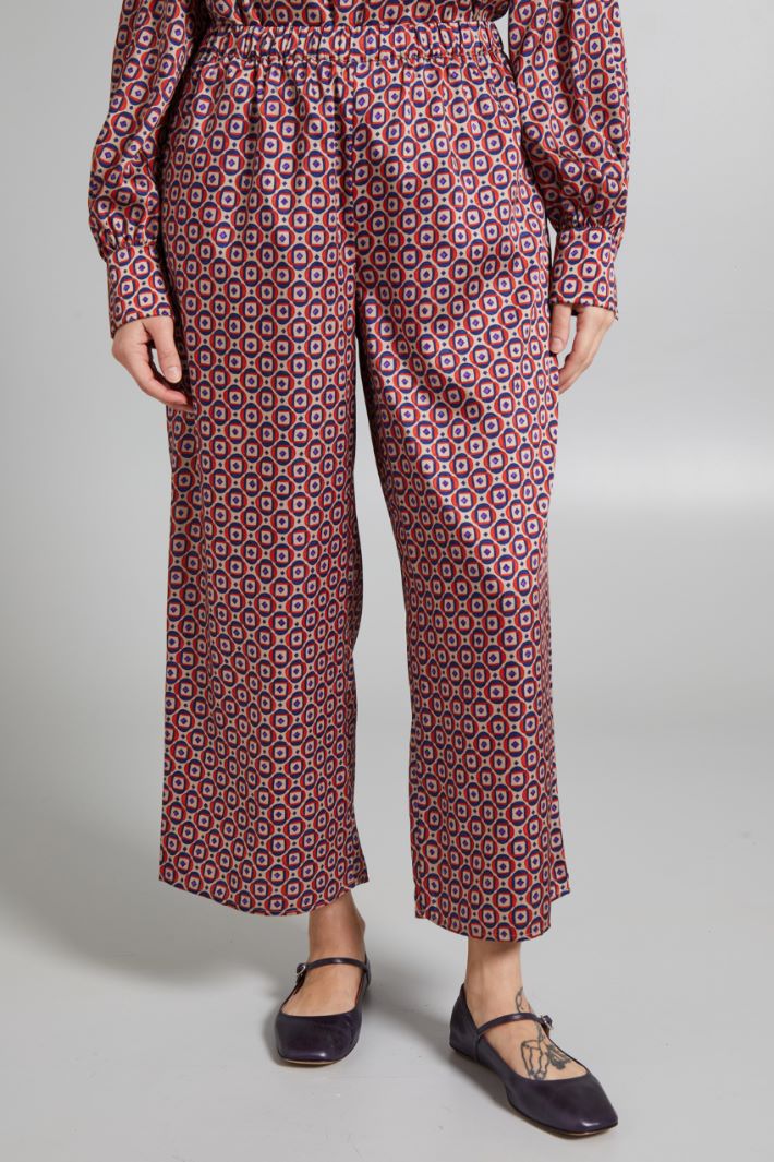 Printed twill trousers Intrend - 3