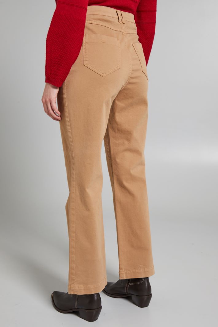 Flared gabardine trousers Intrend - 2