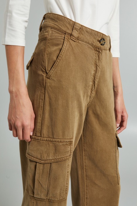 Pantaloni cargo in bull