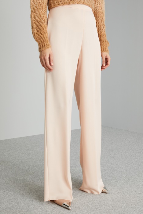 Pantaloni a palazzo in raso