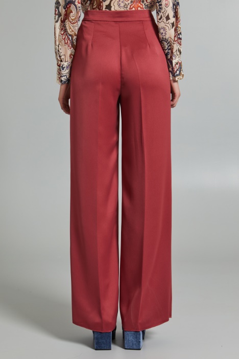 Pantaloni a palazzo in raso