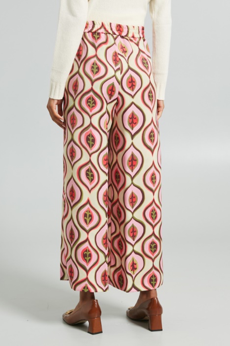 Pantaloni cropped in enver satin