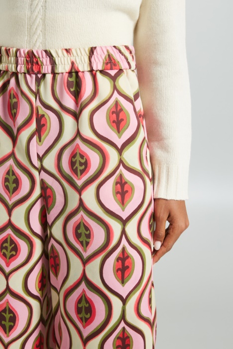 Pantaloni cropped in enver satin