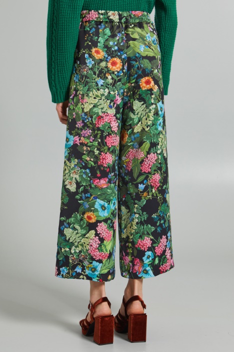 Pantaloni cropped in enver satin