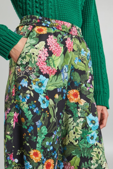 Pantaloni cropped in enver satin