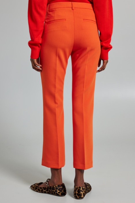 Pantaloni flare in doppia tela