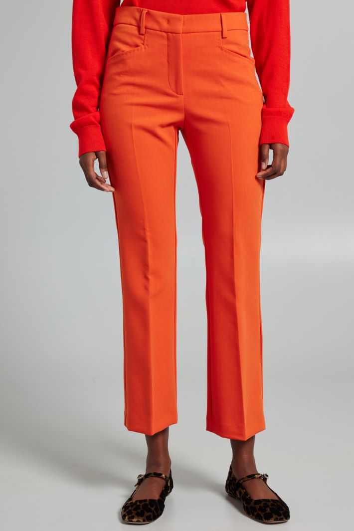 Double canvas flare trousers Intrend - 3