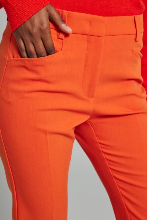 Pantaloni flare in doppia tela