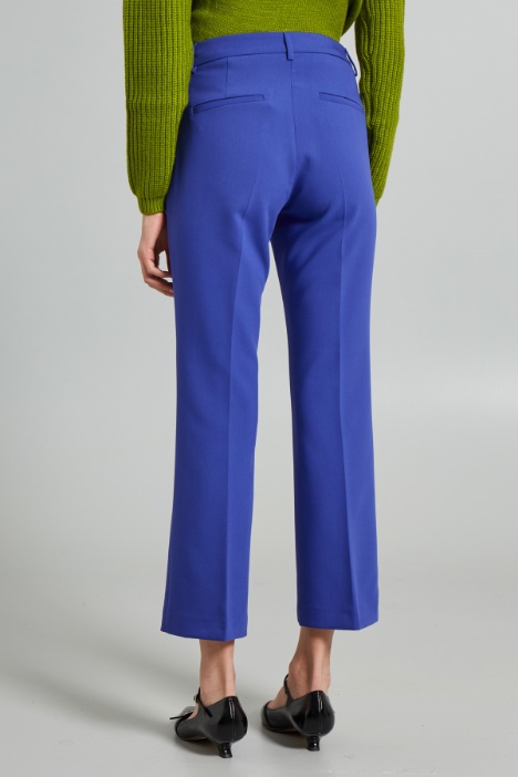Pantaloni flare in doppia tela