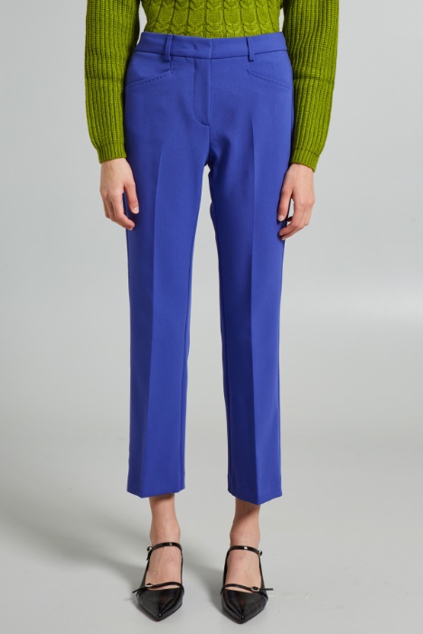 Pantaloni flare in doppia tela