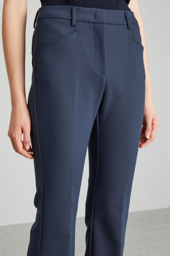 Pantaloni flare in doppia tela Intrend - 4