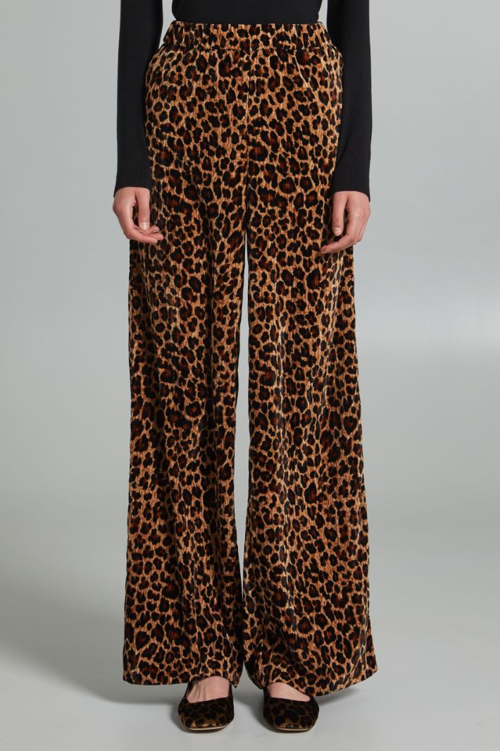 Loose fit velvet trousers Intrend - 3