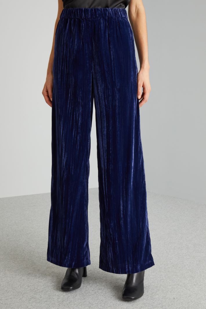 Loose fit velvet trousers Intrend - 3