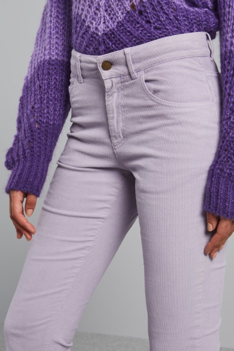 Pantaloni flare in velluto