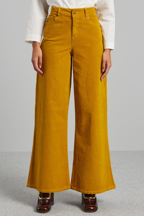 Pantaloni a zampa in velluto Intrend - 2