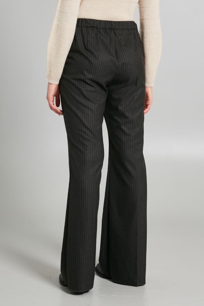 Pinstriped gabardine trousers Intrend - 2