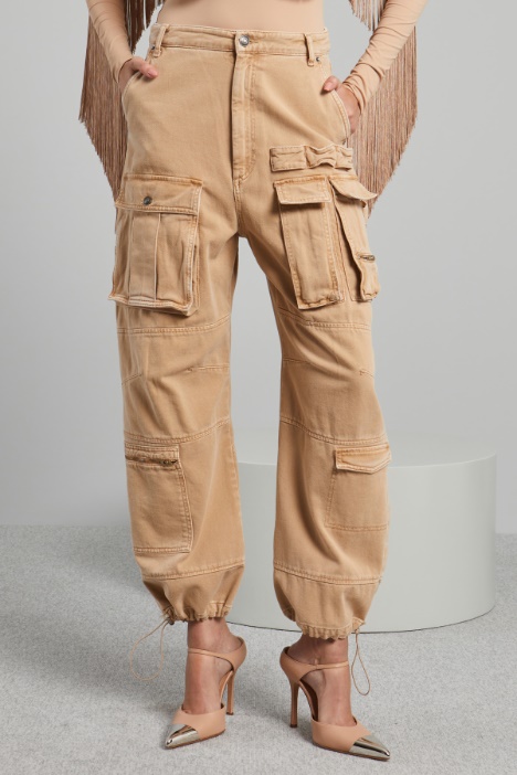 Pantaloni cargo in bull