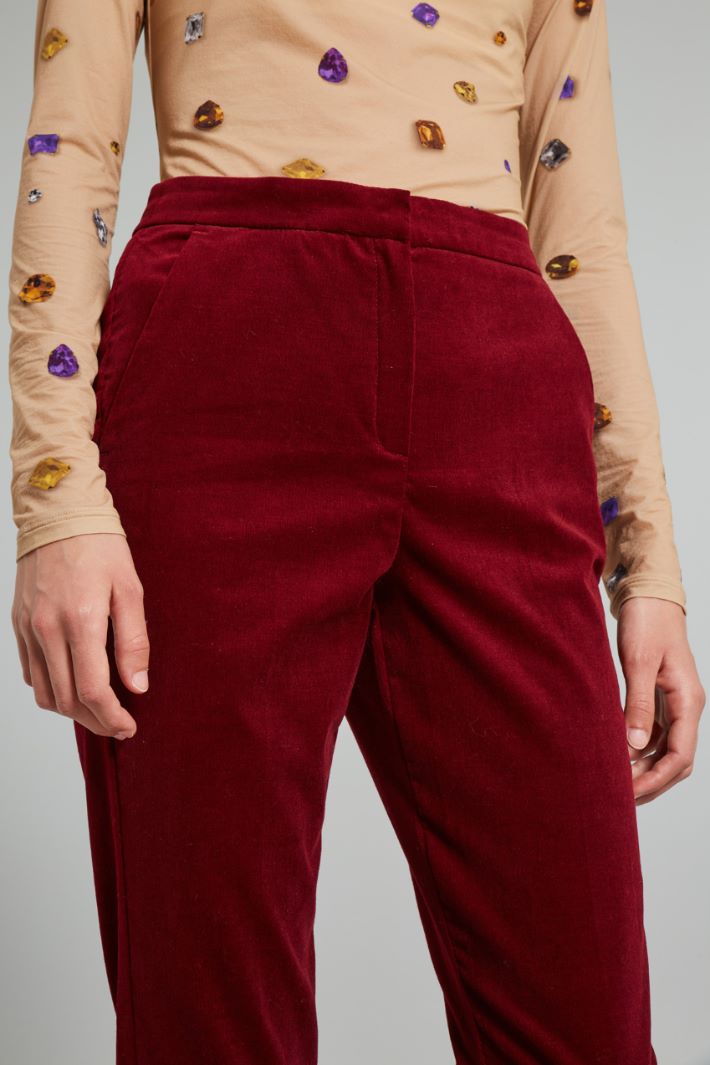 Smooth velvet trousers Intrend - 4