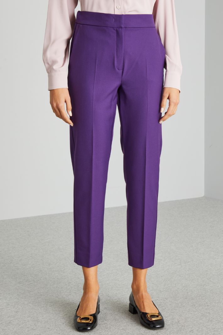 Gabardine carrot trousers Intrend - 3