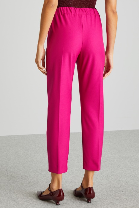 Pantaloni carrot in batavia