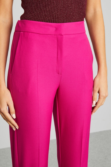 Pantaloni carrot in batavia