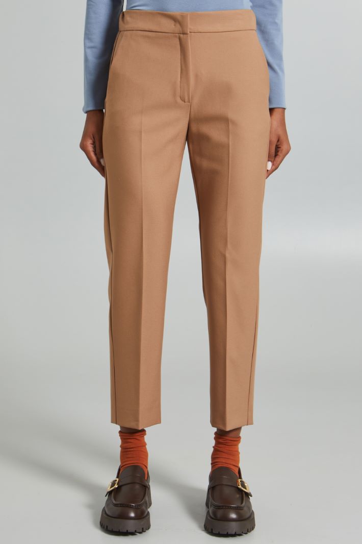 Gabardine carrot trousers Intrend - 3