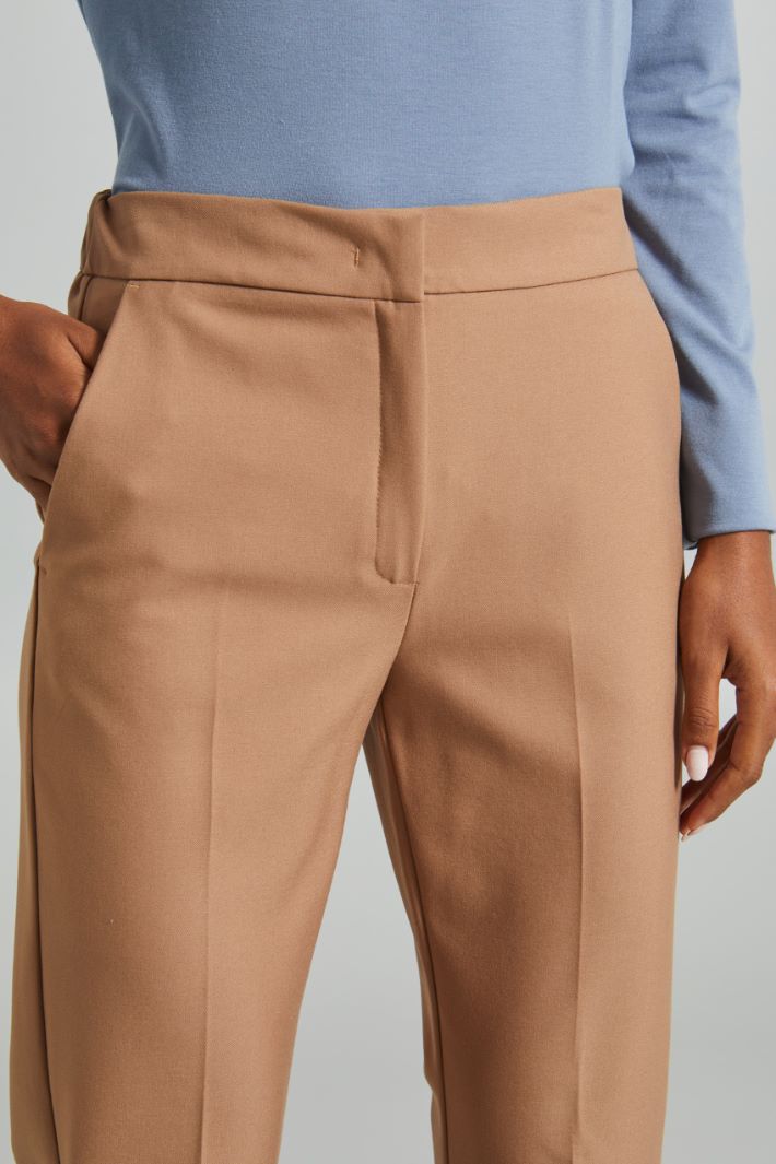 Gabardine carrot trousers Intrend - 4