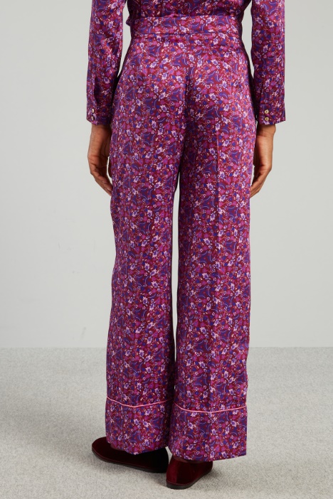 Pantaloni fluidi in twill